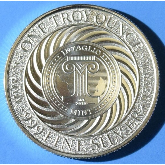 Art Round Sugar Skull Day Of Dead In coin capsule. 1 oz 999 SILVER - Picture 7 of 8